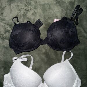Juicy Couture Black and White Lace Bra Duo